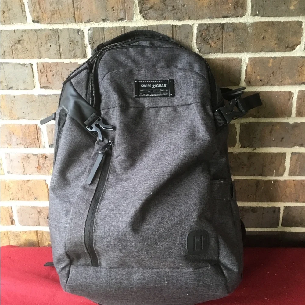 SwissGear Gray Heather Laptop Backpack with Black Accents
